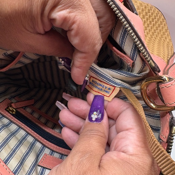 Dooney & Bourke Pink and Brown Satchel - Picture 14 of 16